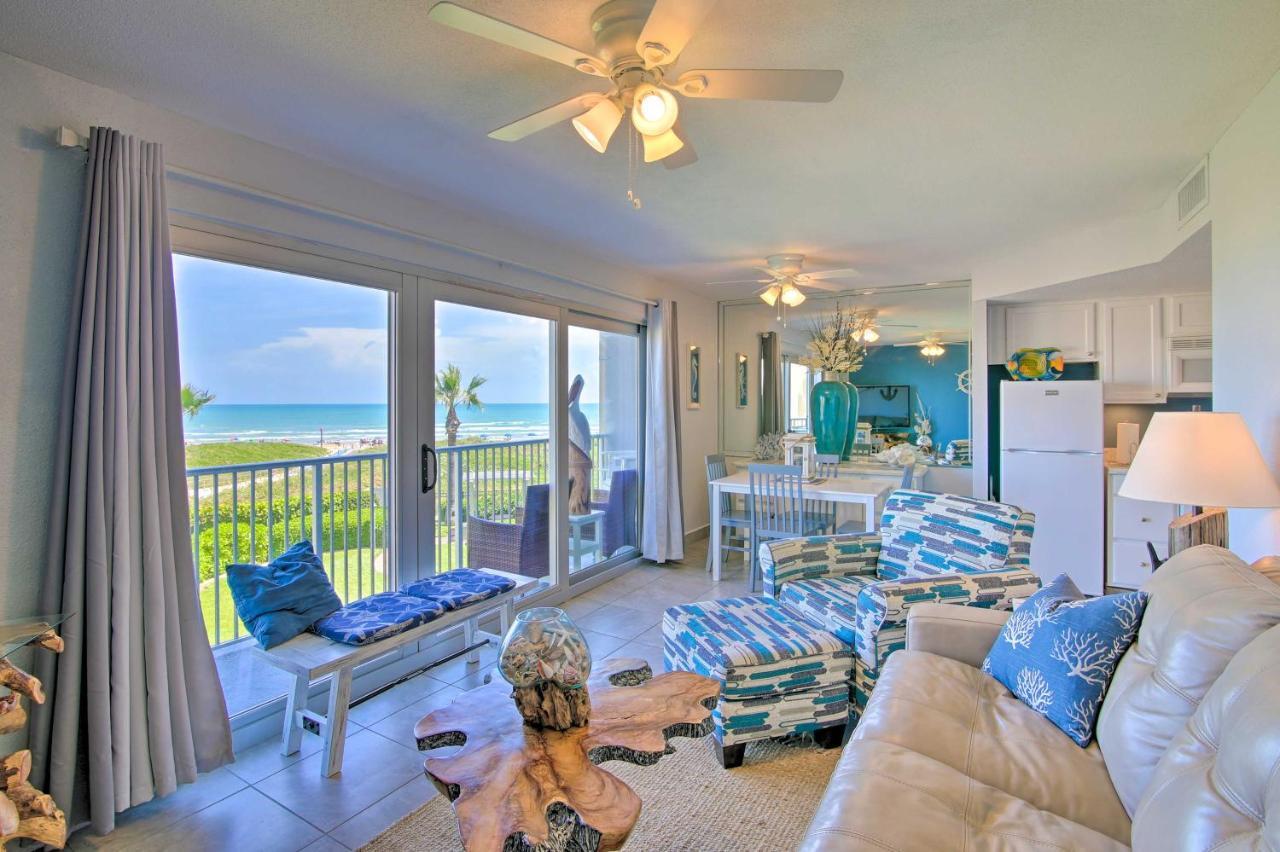 Sunny Oceanfront Condo On South Padre Island Beach Exterior foto