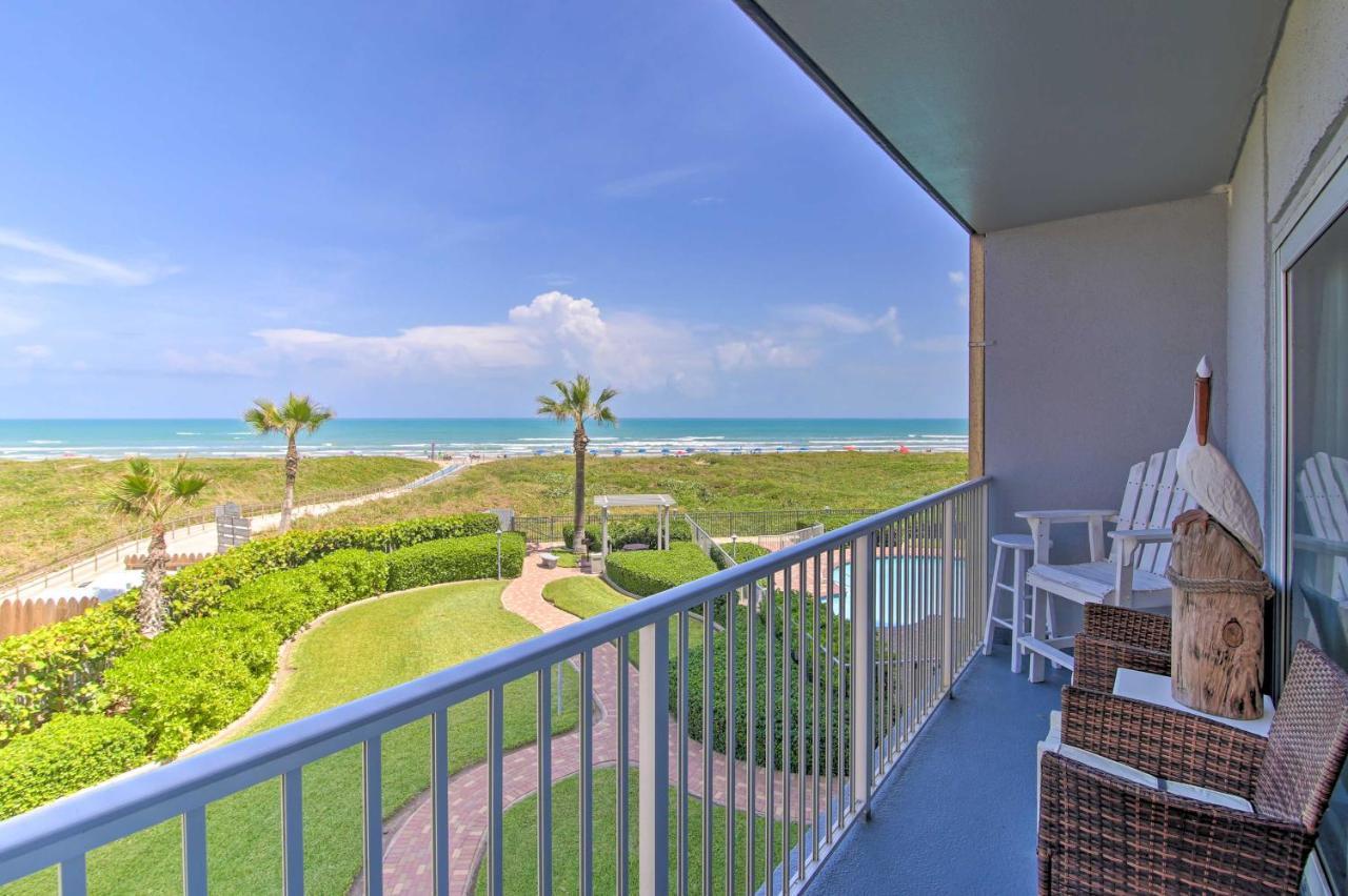 Sunny Oceanfront Condo On South Padre Island Beach Exterior foto